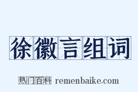 徐徽言组词是什么意思的图片